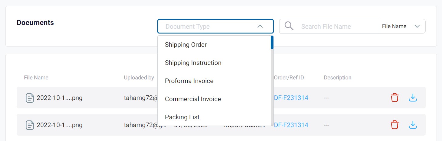 Filter by Document Type